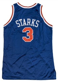 1991-92 John Starks Game Used New York Knicks Road Jersey 